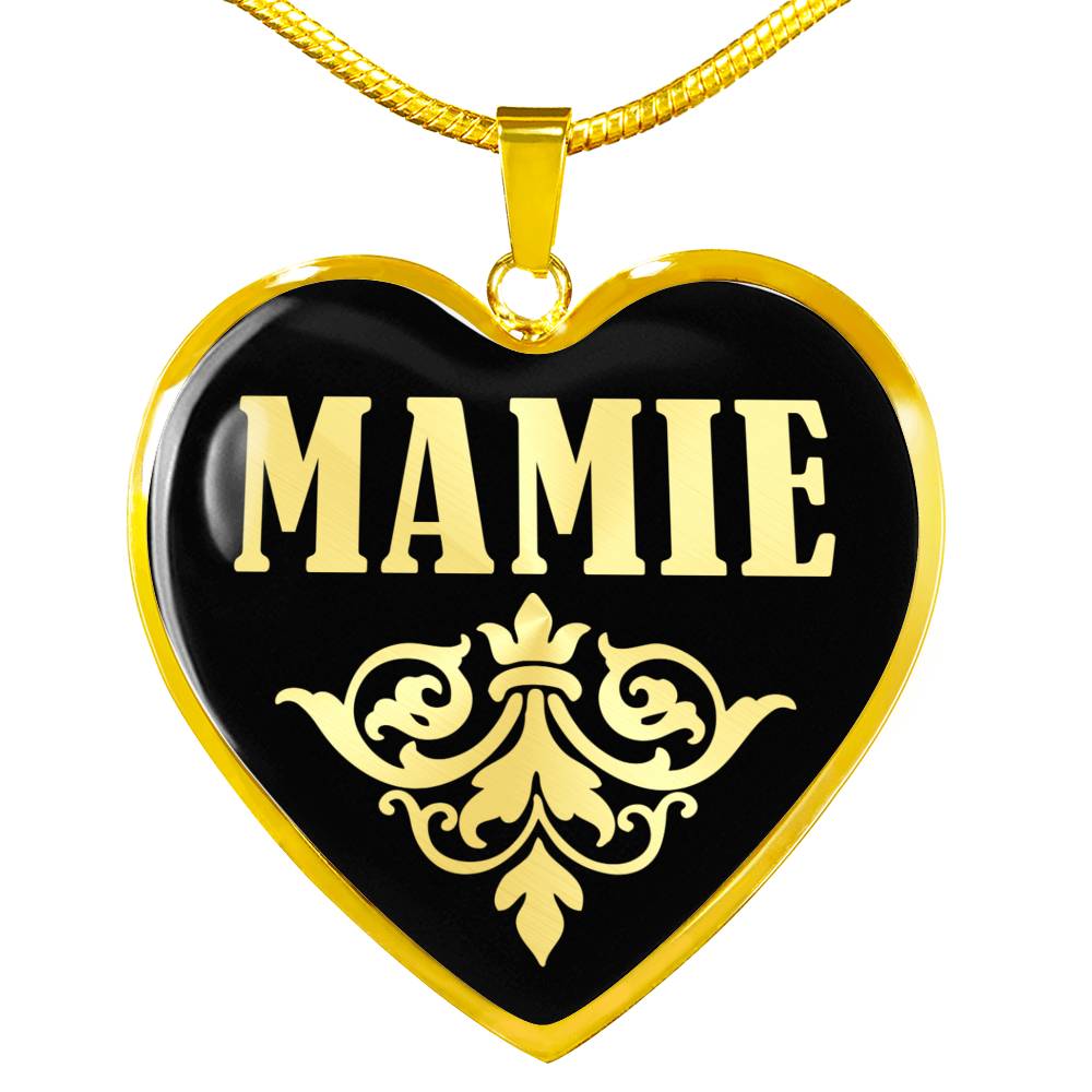 Mamie v02 - 18k Gold Finished Heart Pendant Luxury Necklace