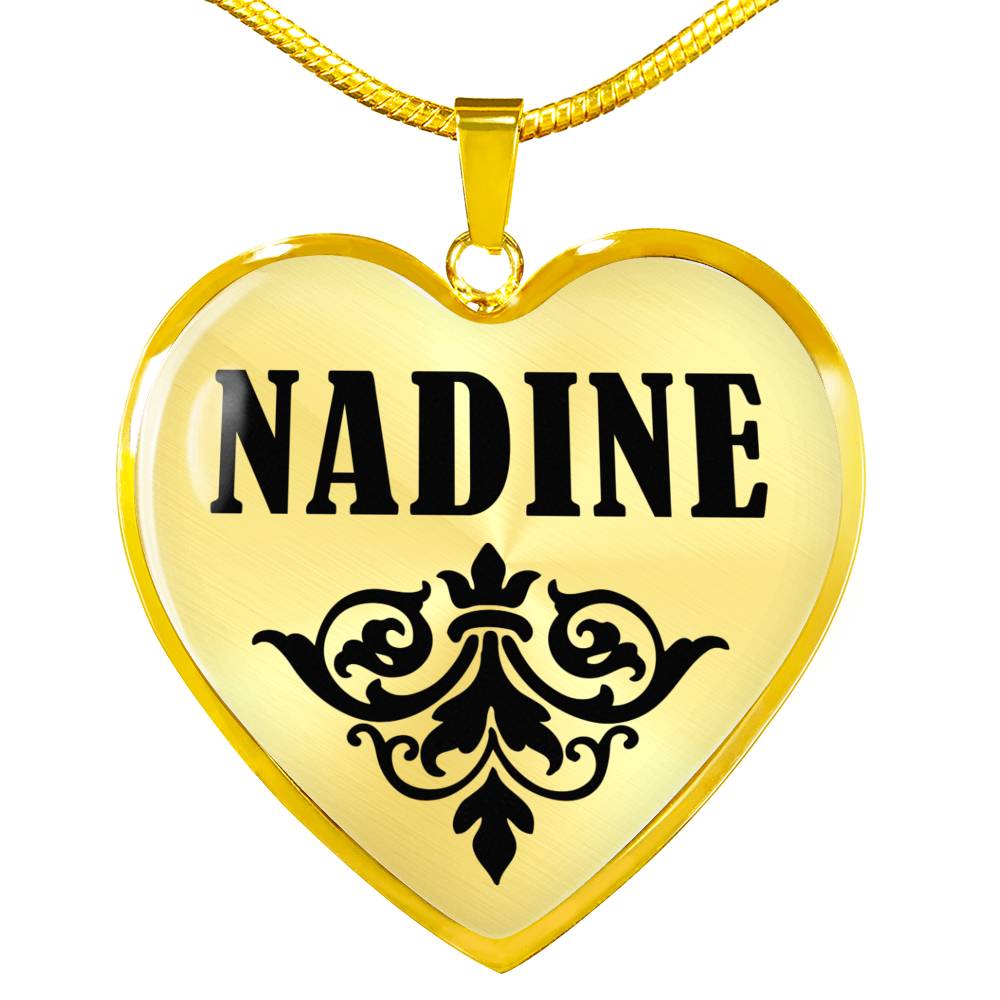 Nadine v01 - 18k Gold Finished Heart Pendant Luxury Necklace