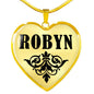 Robyn v01 - 18k Gold Finished Heart Pendant Luxury Necklace