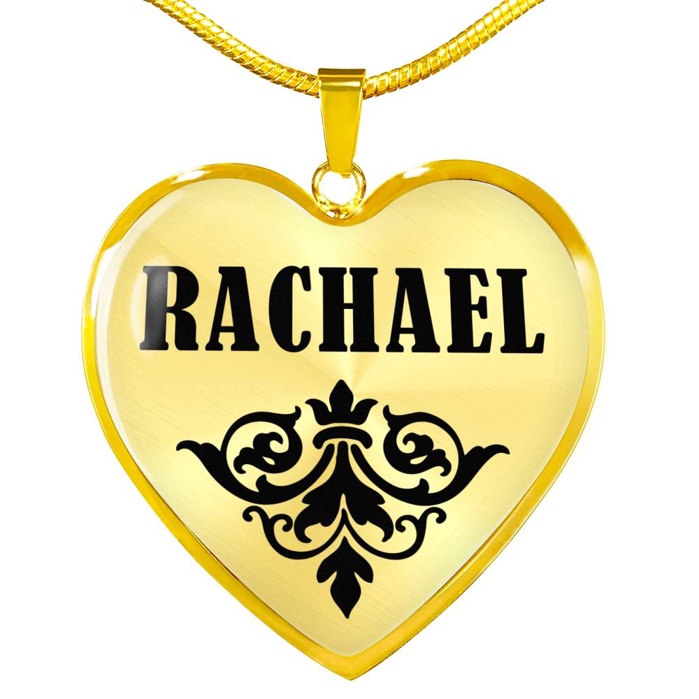 Rachael v01 - 18k Gold Finished Heart Pendant Luxury Necklace