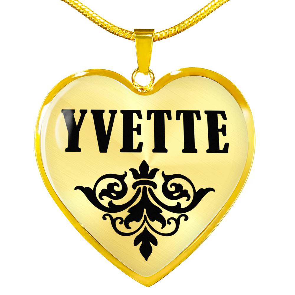 Yvette v01 - 18k Gold Finished Heart Pendant Luxury Necklace