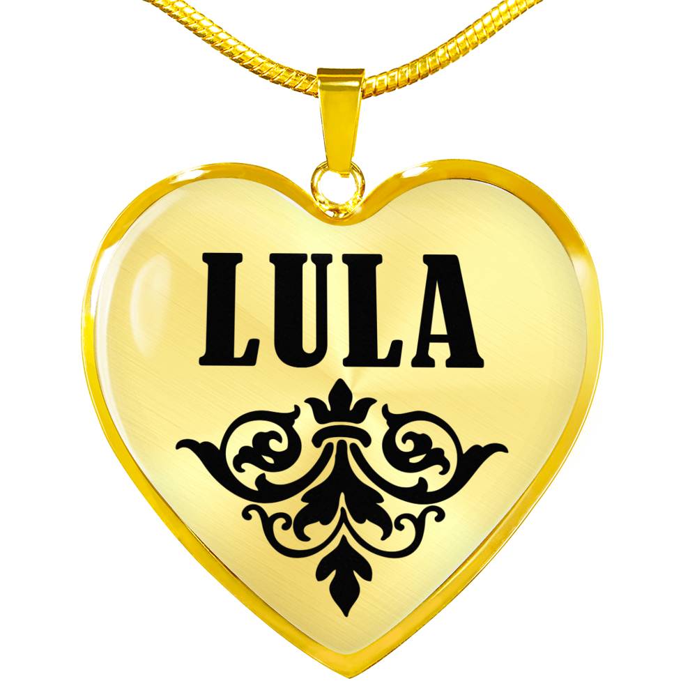 Lula v01 - 18k Gold Finished Heart Pendant Luxury Necklace