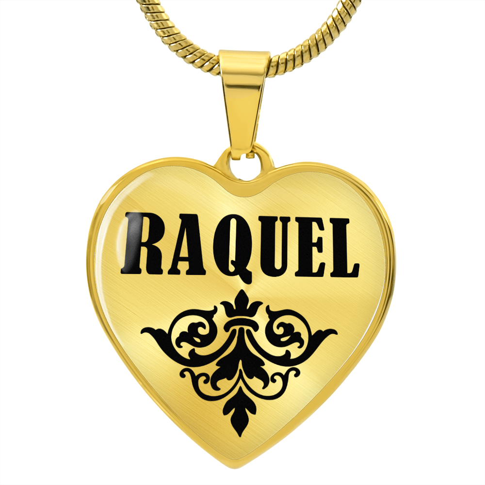 Raquel  v01 - 18k Gold Finished Heart Pendant Luxury Necklace
