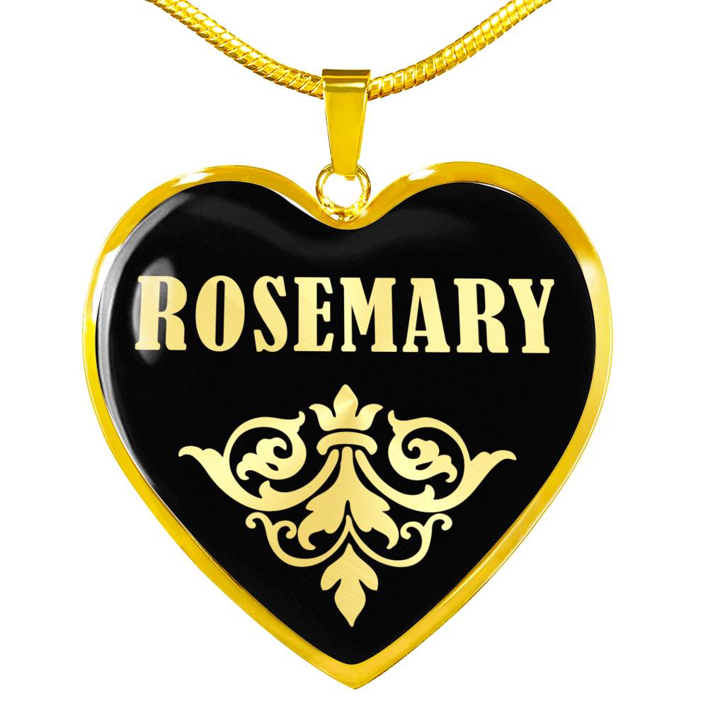 Rosemary v02 - 18k Gold Finished Heart Pendant Luxury Necklace
