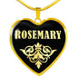 Rosemary v02 - 18k Gold Finished Heart Pendant Luxury Necklace