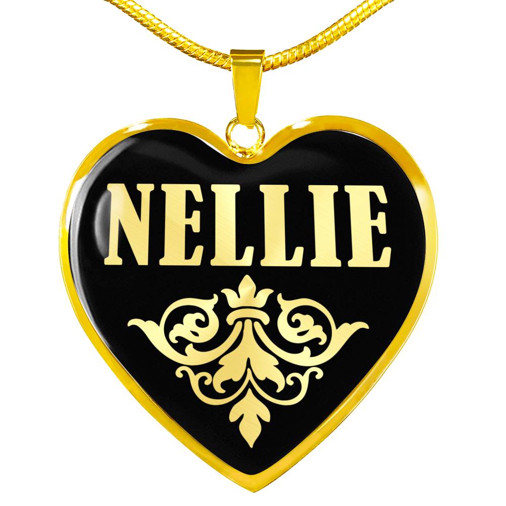 Nellie v02 - 18k Gold Finished Heart Pendant Luxury Necklace