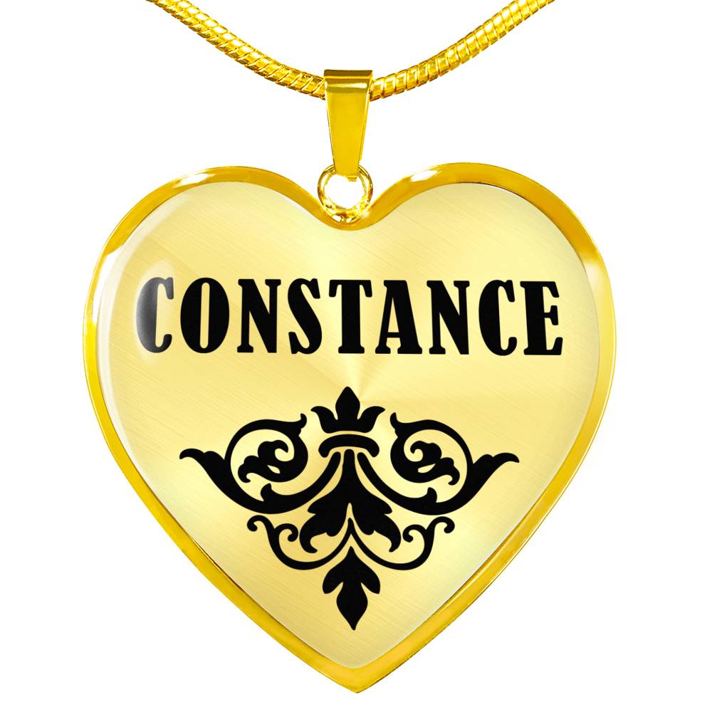 Constance v01 - 18k Gold Finished Heart Pendant Luxury Necklace