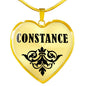 Constance v01 - 18k Gold Finished Heart Pendant Luxury Necklace