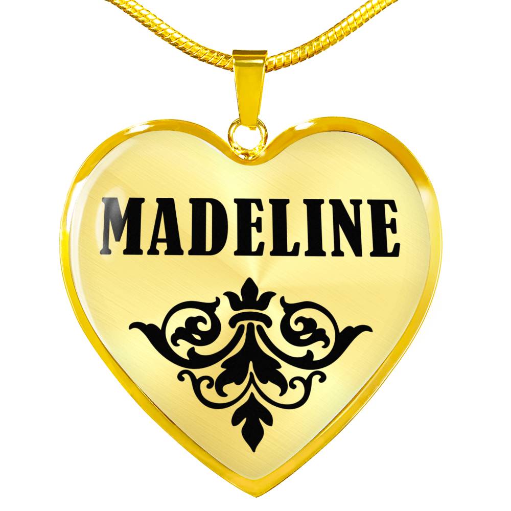 Madeline v01 - 18k Gold Finished Heart Pendant Luxury Necklace