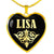 Lisa v02 - 18k Gold Finished Heart Pendant Luxury Necklace