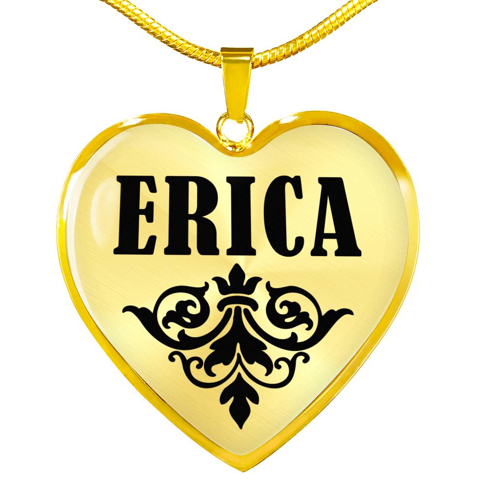 Erica v01 - 18k Gold Finished Heart Pendant Luxury Necklace