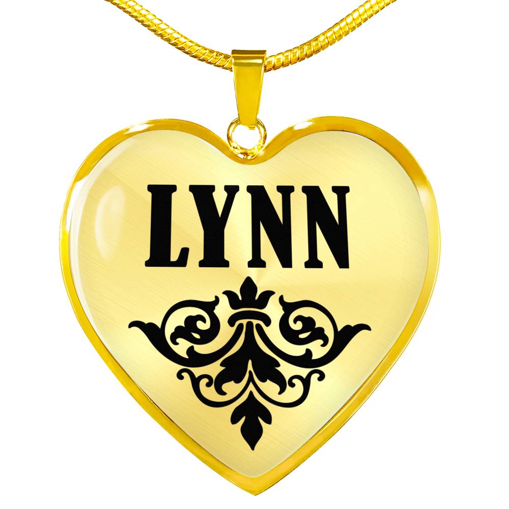 Lynn v01 - 18k Gold Finished Heart Pendant Luxury Necklace