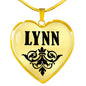 Lynn v01 - 18k Gold Finished Heart Pendant Luxury Necklace