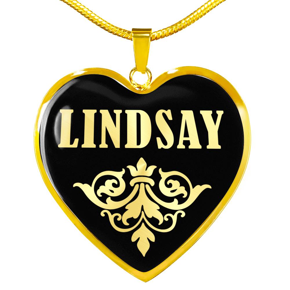 Lindsay v02 - 18k Gold Finished Heart Pendant Luxury Necklace