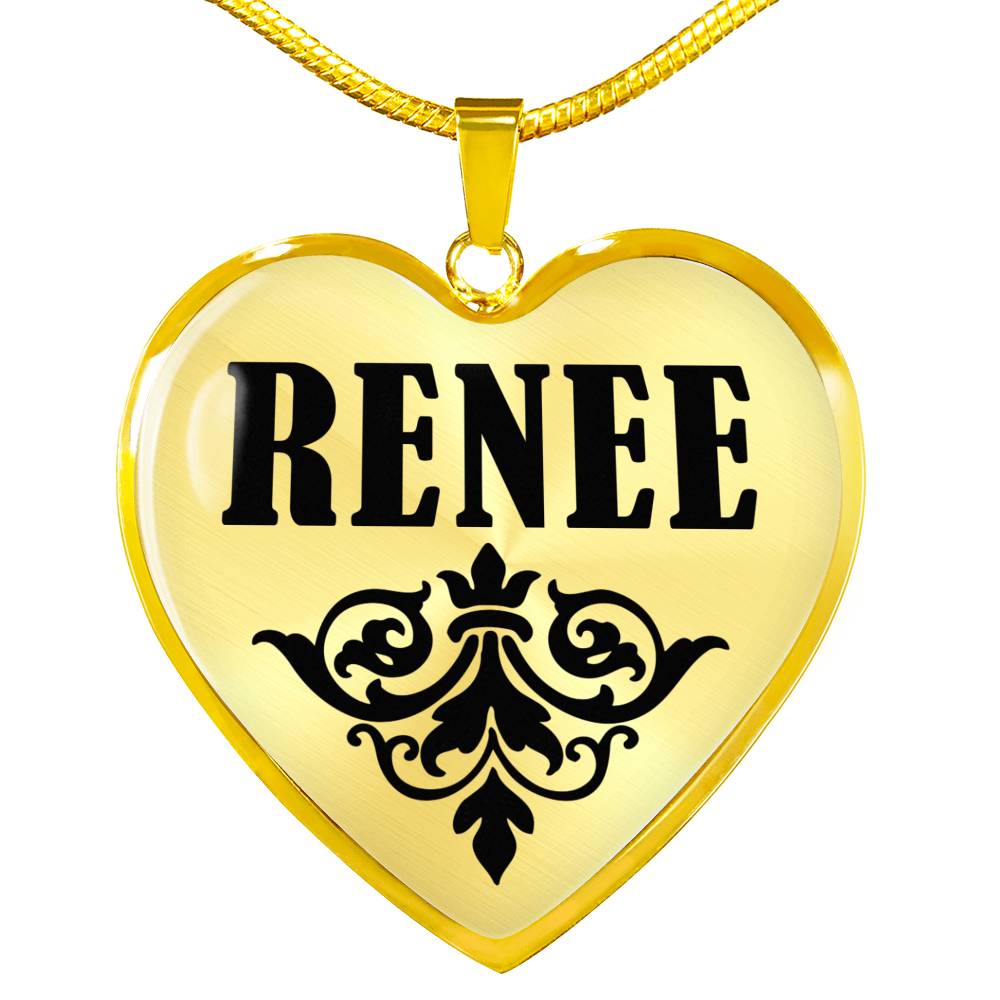 Renee v01 - 18k Gold Finished Heart Pendant Luxury Necklace