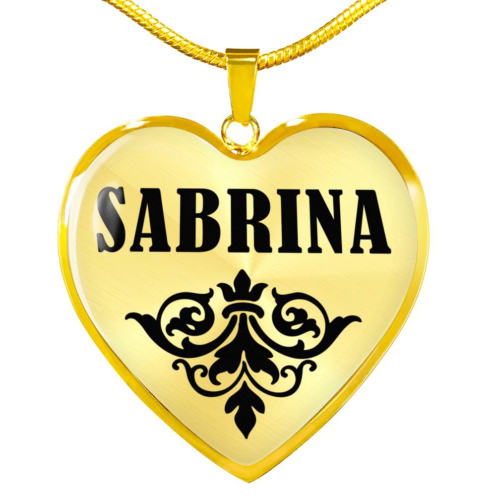 Sabrina v01 - 18k Gold Finished Heart Pendant Luxury Necklace