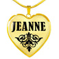 Jeanne v01 - 18k Gold Finished Heart Pendant Luxury Necklace