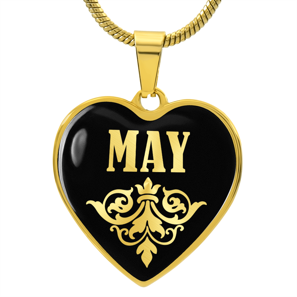 May v02 - 18k Gold Finished Heart Pendant Luxury Necklace