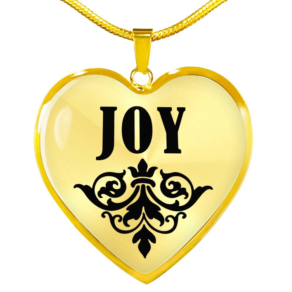 Joy v01 - 18k Gold Finished Heart Pendant Luxury Necklace