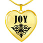 Joy v01 - 18k Gold Finished Heart Pendant Luxury Necklace