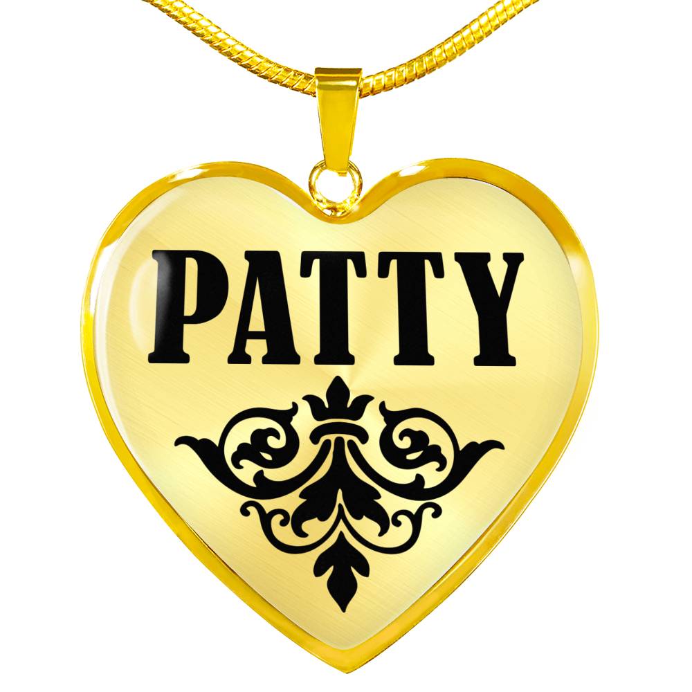 Patty v01 - 18k Gold Finished Heart Pendant Luxury Necklace