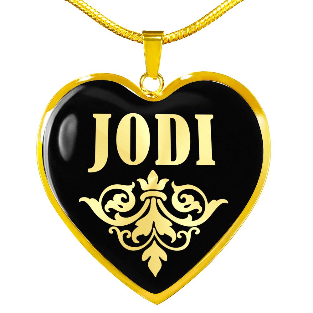Jodi v02 - 18k Gold Finished Heart Pendant Luxury Necklace