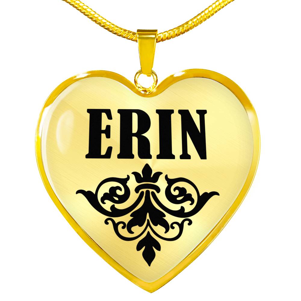 Erin v01 - 18k Gold Finished Heart Pendant Luxury Necklace