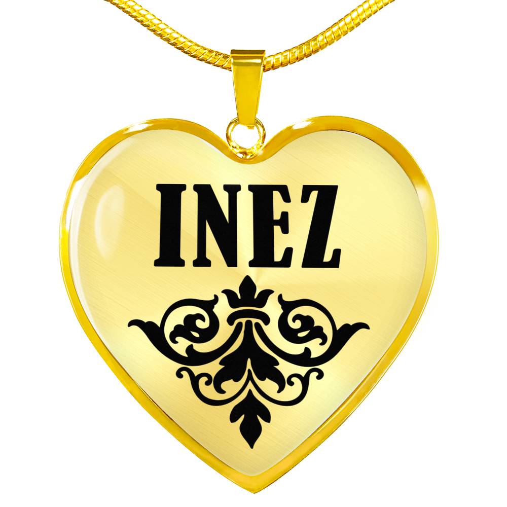 Inez v01 - 18k Gold Finished Heart Pendant Luxury Necklace