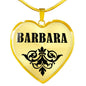 Barbara v01 - 18k Gold Finished Heart Pendant Luxury Necklace
