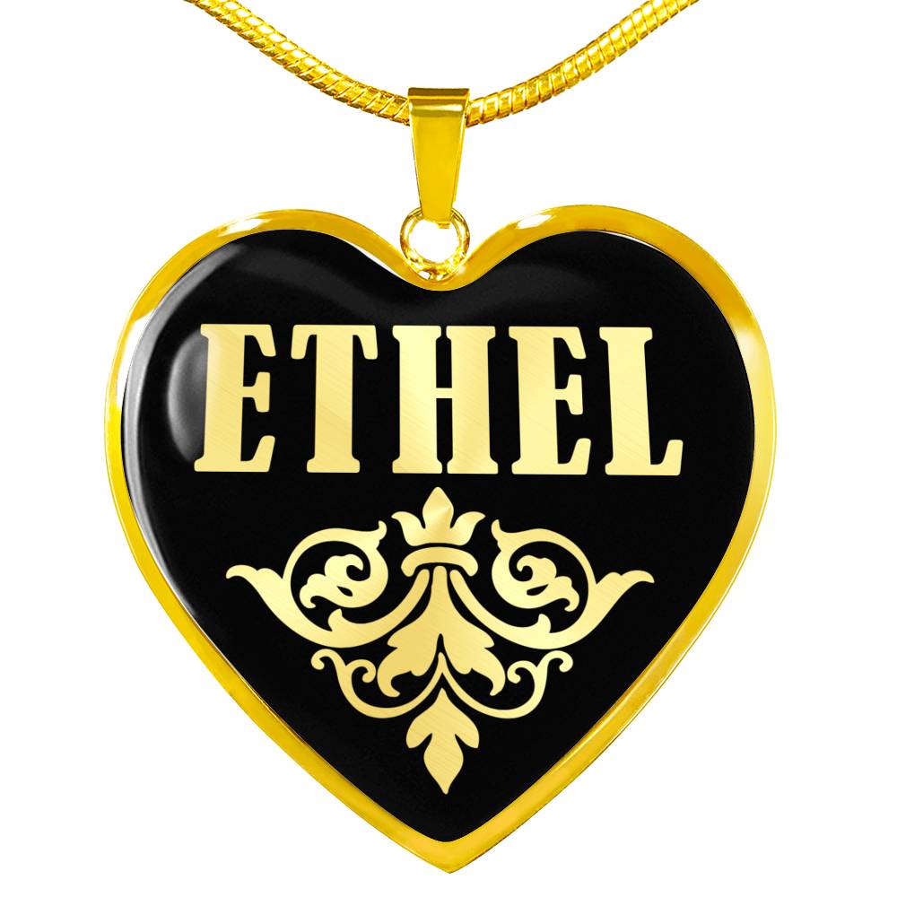Ethel v02 - 18k Gold Finished Heart Pendant Luxury Necklace