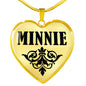 Minnie v01 - 18k Gold Finished Heart Pendant Luxury Necklace