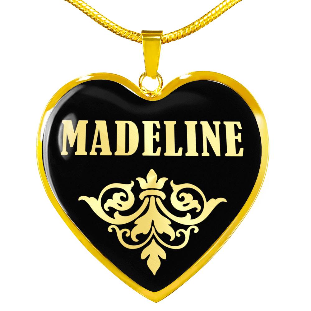 Madeline v02 - 18k Gold Finished Heart Pendant Luxury Necklace