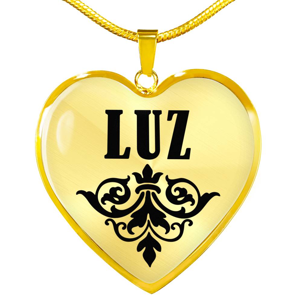 Luz v01 - 18k Gold Finished Heart Pendant Luxury Necklace