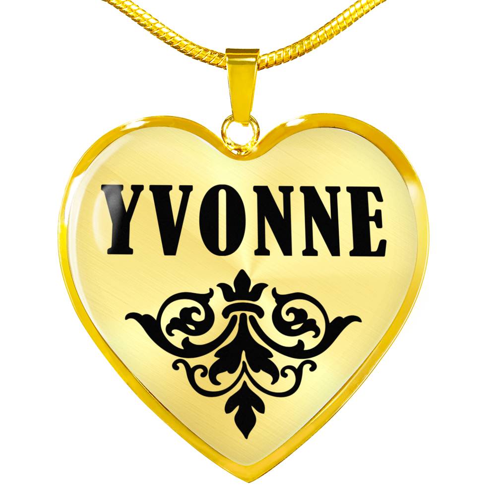 Yvonne v01 - 18k Gold Finished Heart Pendant Luxury Necklace