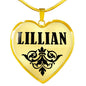 Lillian v01 - 18k Gold Finished Heart Pendant Luxury Necklace