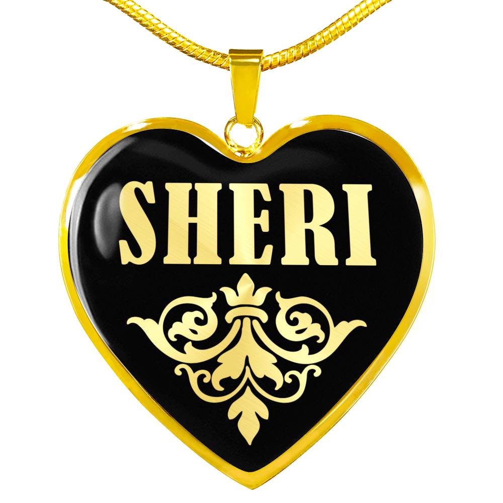 Sheri v02 - 18k Gold Finished Heart Pendant Luxury Necklace