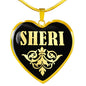 Sheri v02 - 18k Gold Finished Heart Pendant Luxury Necklace