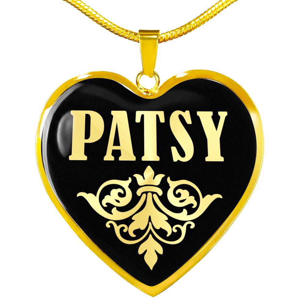 Patsy v02 - 18k Gold Finished Heart Pendant Luxury Necklace