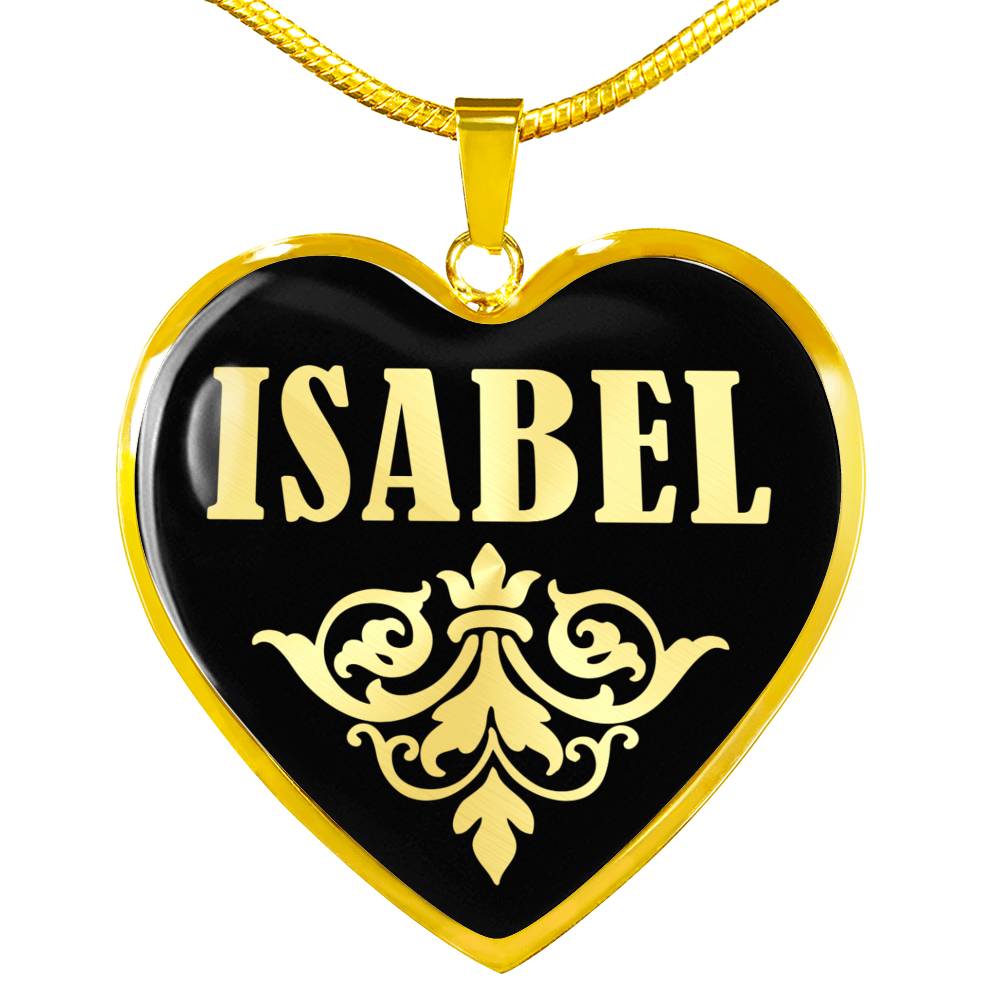 Isabel v02 - 18k Gold Finished Heart Pendant Luxury Necklace