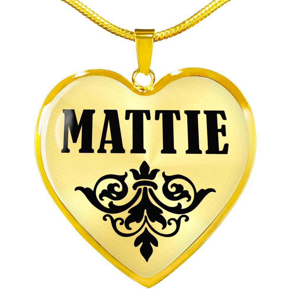 Mattie v01 - 18k Gold Finished Heart Pendant Luxury Necklace