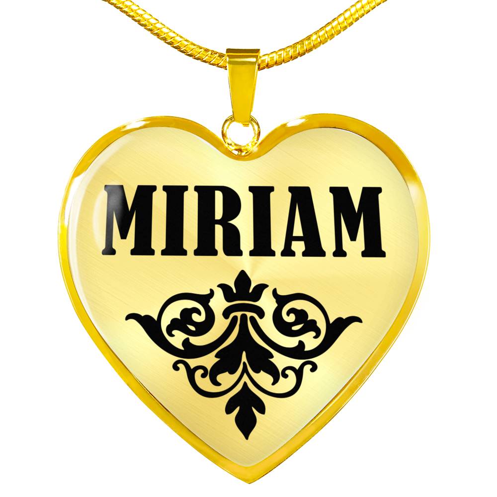 Miriam v01 - 18k Gold Finished Heart Pendant Luxury Necklace