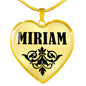 Miriam v01 - 18k Gold Finished Heart Pendant Luxury Necklace