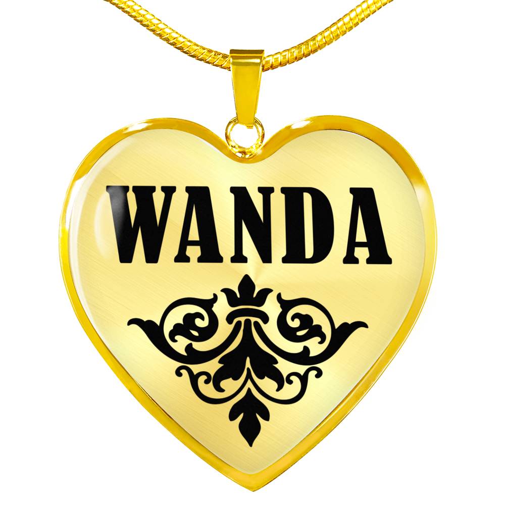 Wanda v01 - 18k Gold Finished Heart Pendant Luxury Necklace