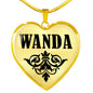 Wanda v01 - 18k Gold Finished Heart Pendant Luxury Necklace