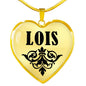 Lois v01 - 18k Gold Finished Heart Pendant Luxury Necklace