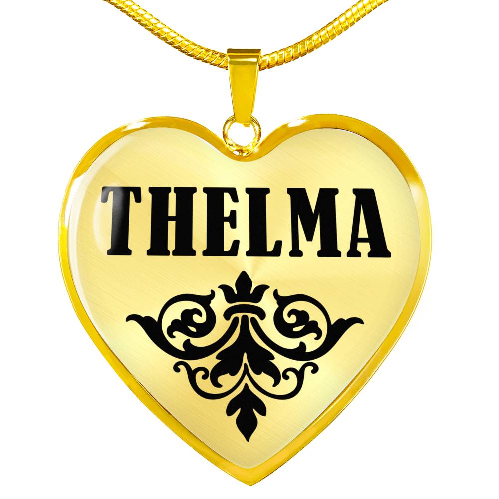 Thelma v01 - 18k Gold Finished Heart Pendant Luxury Necklace