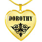 Dorothy v01 - 18k Gold Finished Heart Pendant Luxury Necklace