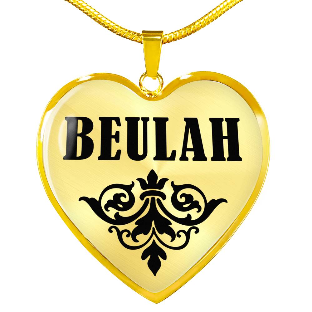Beulah v01 - 18k Gold Finished Heart Pendant Luxury Necklace