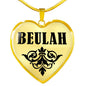 Beulah v01 - 18k Gold Finished Heart Pendant Luxury Necklace