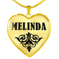 Melinda v01 - 18k Gold Finished Heart Pendant Luxury Necklace